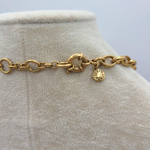 J Crew Bauble Blossom Necklace in Taupe Gold Tone - Picture 8 of 10